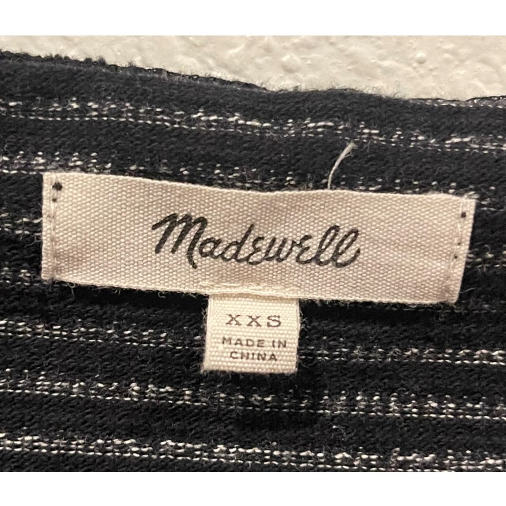 MADEWELL Striped Crossover Grey Black Tank Top - Picture 4 of 5